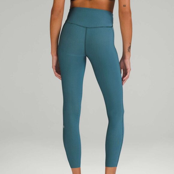 Lululemon Base Pace High-Rise Tight 25" Green Jasper / Blue Chill Size 2 - Picture 4 of 11